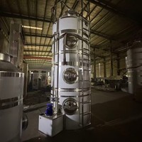 Tour de lavage humide en acier inoxydable 304, tour de purification des gaz industriels pour le traitement des gaz d'échappement des COV