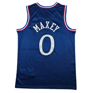 Jersey Bola Basket Edisi Kota Berkualitas Tinggi Jahitan Bordir Joel Embiid 0 Tyrese Maxey Musim Baru 2026 - Product Image 2