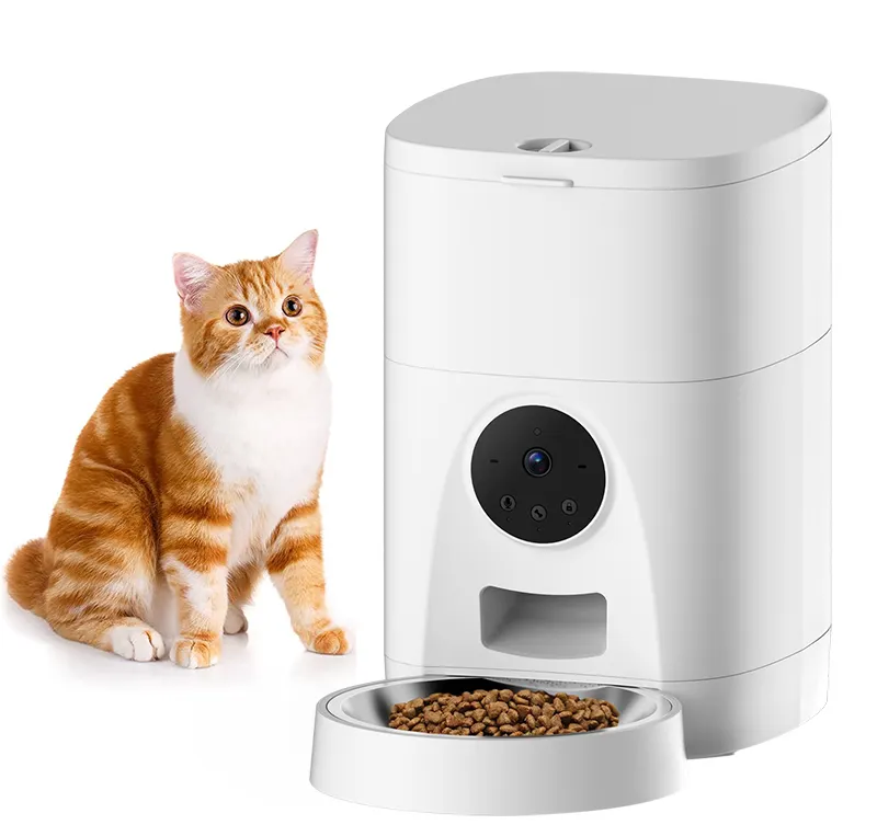 Smart 4L Camera Video Recording Wifi Remote Control Cat Dog Food Automatic Pet Feeder
