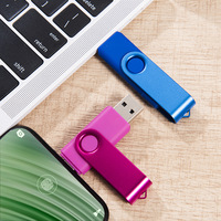 Clé USB pivotante en métal double Type-C OTG, interface USB 3.0, de 16 Go à 256 Go, pour la vente en gros