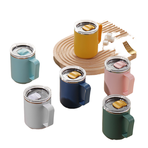 Vente en gros de gobelets isothermes en acier inoxydable à double paroi de 12 oz et 14 oz, avec poignée, pour le camping et les voyages - Product Image 4