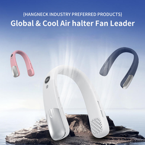 Wholesale Wearable Neck Fan USB Rechargeable Bladeless Fan Digital Display Personal Cooling Fan Hands Free Portable Summer Fan - Product Image 1