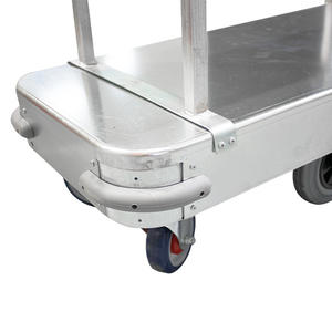 Nouveau chariot en acier à double étagère à plat, capacité de charge lourde, revêtement en poudre à 4 roues pour les commandes de ramassage - Product Image 6