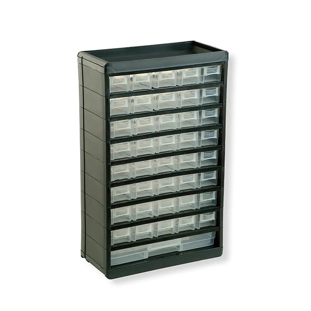 MEIJIA Professional Factory In NingBo 304x136x444mm Customized Plastic Tool Cabinet With 41pcs Of Transparent Drawers