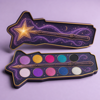 Professionelle Gothic-Lidschattenpalette, individuelle Form, 12 Farben, hochpigmentierte Gesichts- und Augen-Make-up-Palette für einen gruseligen Halloween-Look