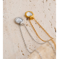 Collier pendentif cœur romantique JINYOU 8209 en acier inoxydable plaqué or véritable PVD, collier ras du cou avec charme cœur d'amour