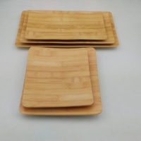 Plateaux de service en bambou mélaminé rectangulaires modernes et écologiques Plats et assiettes de longue durée pour la maison, le mariage et le restaurant