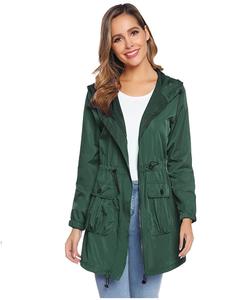 Chaqueta impermeable para <span class=keywords><strong>mujer</strong></span>, abrigo largo forrado, ligero, a prueba de viento, <span class=keywords><strong>Parka</strong></span> para exteriores - Product Image 2