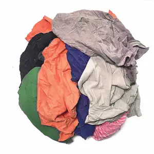 पुनर्नवीनीकरण प्रयुक्त कपड़े 100% सूती टी शर्ट औद्योगिक वाइपिंग रैग्स प्रयुक्त कपड़े सूती सफाई कपड़ा रैग्स