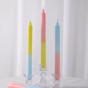 Two-Tone Taper <b>Candles</b> 20/25cm - Handmade Soy Blend <b>Dinner</b> <b>Candles</b> for Wedding & Home Decor - Product Image 2