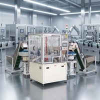 Máquina automática para ensamblaje de tapas de 2, 3 y 4 piezas, tapones de botella con sistema push-pull, válvulas de silicona y reforzos de tapa CRC