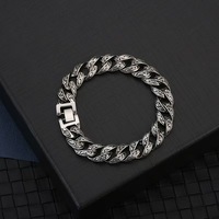 Bracelet pour homme en alliage de zinc, style hip-hop, géométrique rétro audacieux, tendance punk, accessoire cadeau unique, best-seller