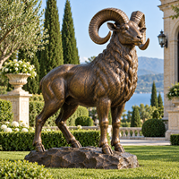 Statue de taureau en bronze, artisanat métallique, statue d'animal grandeur nature pour jardin extérieur et parc
