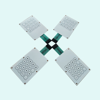 Clavier à membrane personnalisé MEIBORUI, imprimé, étanche, à touches en métal gaufré, adhésif 3M, certifié ISO9001, 2,54 mm