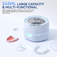 Limpador Ultrassônico de Alta Frequência 45kHz 245ML para Limpeza Profunda de Dentaduras e Retentores - Atacado