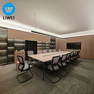 Mesa de Conferencias Rectangular Grande de Madera Moderna y Lujosa Personalizada LIWEI con Características Ecológicas para Salas de Conferencias de Oficina - Product Image 3