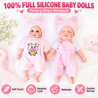 Boneka Bayi Reborn Silikon 100% Ukuran 12-18 Inch, Realistis Seperti Bayi Baru Lahir, Grosir Pabrik OEM ODM ASTM CPC CE