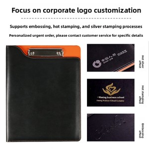 คลิปหนีบเอกสารแนวตั้ง สำหรับผู้จัดการธุรกิจ สำนักงาน แฟ้มสัญญา สมุดบันทึก วัสดุหนัง PU - Product Image 5