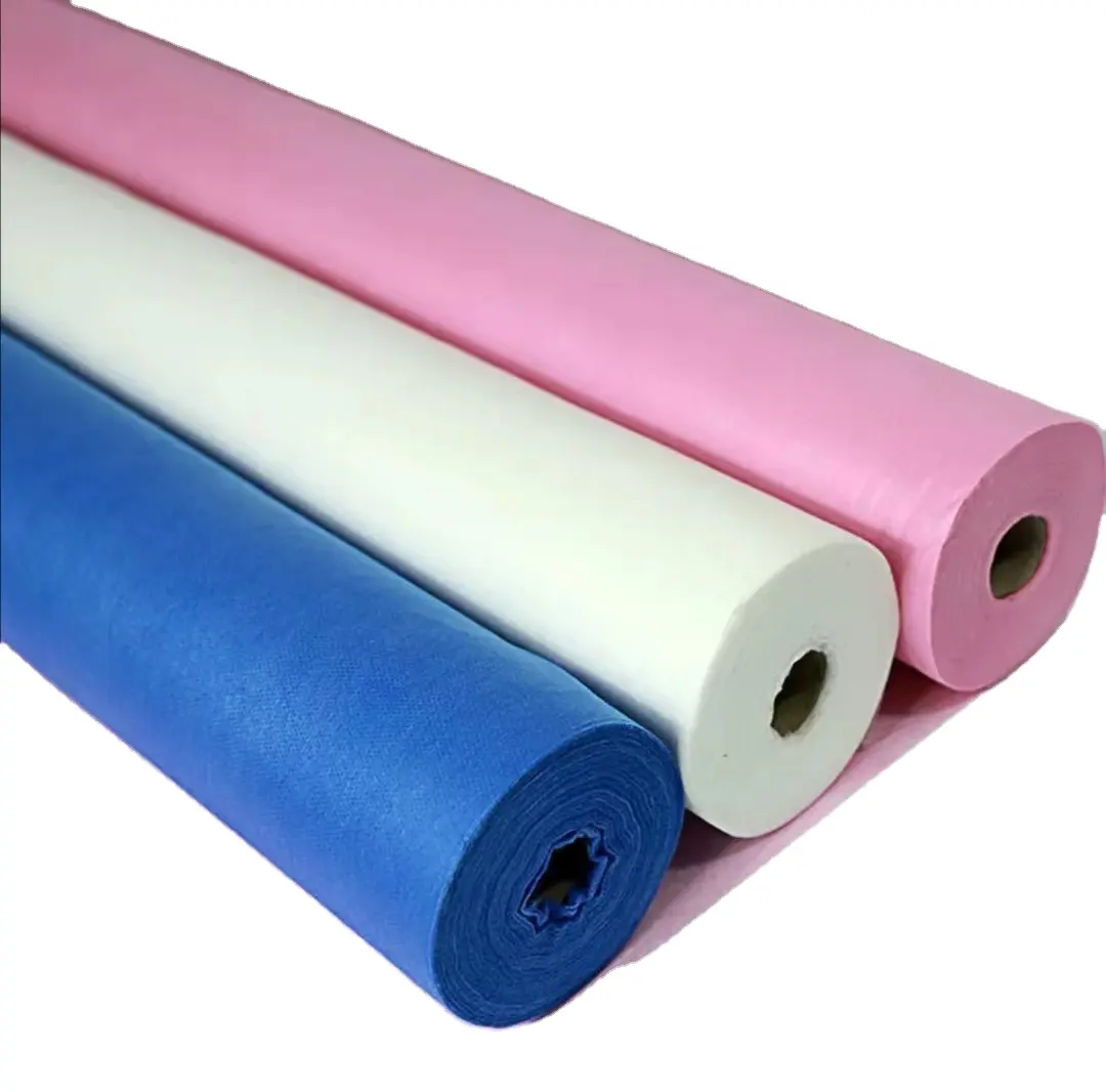 Factory Price New disposable examination cover bed sheet roll paper waterproof nonwoven PP PP+PE couch roll for hospital