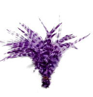 Plume de coq de selle blanche à rayures colorées naturelles pour la pêche à la mouche, la chapellerie, les fêtes en gros, le carnaval, le bricolage, les accessoires de coiffure