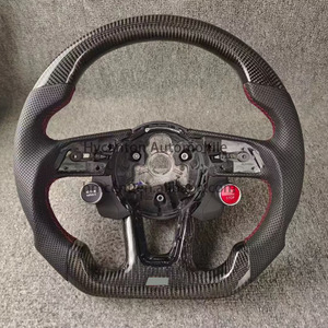 Volante de fibra de carbono de cuero para Audi A3 A4 A5, volante de coche - Product Image 2