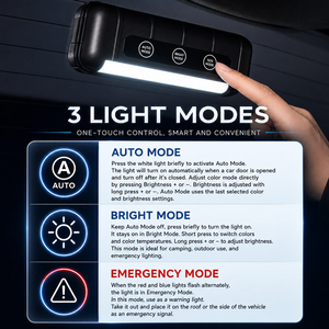 Luce LED Solare per Bagagliaio con Sensore di Movimento, Lampada RGB Wireless per Auto e Camion con Batteria ad Alta Capacità da 1800mAh - Product Image 4