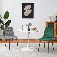 Chaises de salle à manger en velours à dossier haut avec structure en métal, idéales pour les salles à manger et les salons – Nouveauté usine, vente chaude
