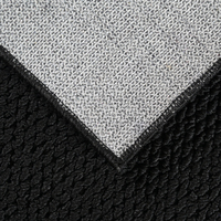 Tapis noir ananas lavable en machine et pliable, en polypropylène durable, antidérapant, à poils ras, pour salon et maison