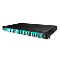 Abalone Panel Patch serat optik kaset 4 MTP/MPO 1U MTP kualitas tinggi fleksibel untuk jaringan 5G