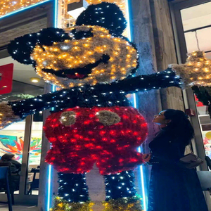 Sculpture lumineuse de personnages de Noël en LED 3D pour les centres commerciaux, les parcs d'attractions et les projets d'attractions de vacances - Product Image 1