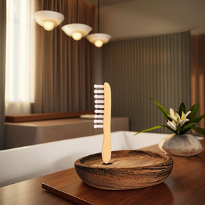 Masseur de cuir chevelu en bois de cristal naturel à usage domestique à la mode, antistatique, peigne de massage portable, produit de massage pour les cheveux, <span class=keywords><strong>bienfaits</strong></span> pour la tête - Product Image 1