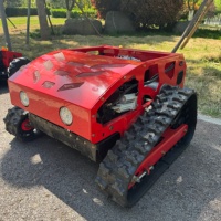 Pemotong Rumput Robot Crawler Karet Tenaga Bensin, Penggerak Sendiri, Kontrol Jarak Jauh, Pasokan Cina, Pengiriman Gratis, Dijual