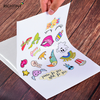 Feuilles de papier autocollant en vinyle imprimable jet d'encre PP blanc mat A4, 100 microns, autocollant imperméable, papier pour étiquettes