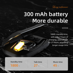Longue durée de vie de la batterie simple oreille BT 5.2 <span class=keywords><strong>casque</strong></span> <span class=keywords><strong>avec</strong></span> micro antibruit écouteur mains libres pour bureau d'affaires course conduite - Product Image 4