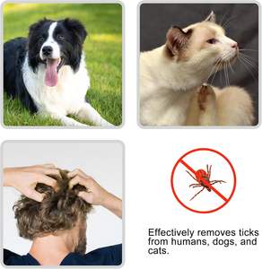 Juego <span class=keywords><strong>de</strong></span> 3 Herramientas para Quitar Garrapatas, Extractor <span class=keywords><strong>de</strong></span> Garrapatas <span class=keywords><strong>de</strong></span> Plástico Indoloro y Portátil para Perros, Gatos y Humanos, Pinza para Garrapatas - Product Image 4