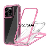 Lichicase Designer Case Protecteur avant Glitter Power Mobile Housing 3 en 1 Funda Para Tecno 360 Doublures 3in1 360 Phone Case