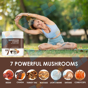 El polvo de café de hongos mezclado instantáneo OEM/ODM desintoxica el cuerpo, café Reishi, potenciador del sistema inmunológico, polvo de café de mezcla de hongos - Product Image 3