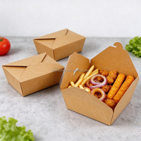 Boîtes alimentaires auto-scellantes en kraft, 6 tailles, fabrication propre, logo personnalisé, consultation bienvenue, commande en gros disponible