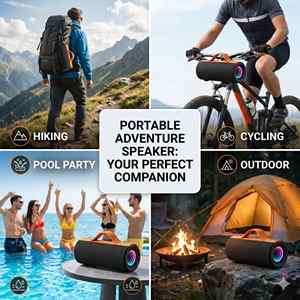 OEM Factory Portable Waterproof BT Speaker with RGB Light 16W Retractable Handle <b>AUX</b>/USB/TF Card for Hiking Cycling Pool Party - Product Image 2