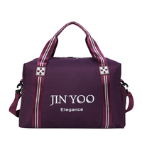 Luxe grand week-end sac polochon pour voyage sport salle de sport Logo personnalisé Polyester fermeture à glissière lettre motif mode féminine