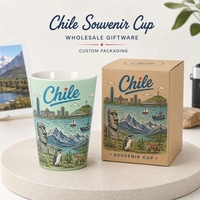 Mug à café en céramique souvenir touristique du Chili, impression intégrale, design Statue Moai de l'Île de Pâques, sans BPA, sans danger pour les aliments, pour la vente en gros OEM/ODM