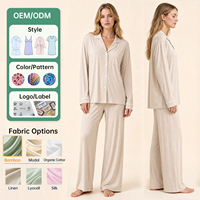 Ensemble de pyjama en satin à taille élastique personnalisable XIAJIE, respirant, doux, respectueux de la peau, pour toutes les saisons