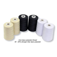 Hilo de Coser de Poliéster 100% Ecológico, Alta Resistencia, Baja Contracción, Teñido, Resistente al Agua, Tex35 29s/2 45s/2, Núcleo de Poliéster Hilado
