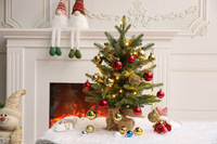 Longs tar New Christmas Kleiner Weihnachts baum Home Mini Desktop Dekoration Festliche Atmosphäre Kleiner Baum Foto Requisiten