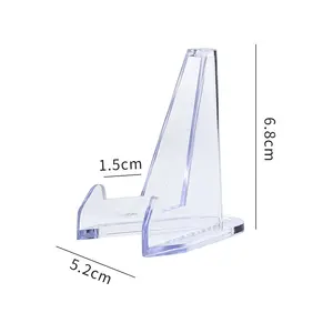 68mm * 52mm Mini cavalletto in plastica trasparente porta portamonete