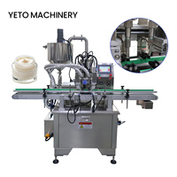 Ligne de production YETO 100 200 300 500ml à double tête pour le remplissage et le capsulage de pâtes chauffantes pour cosmétiques et aliments
