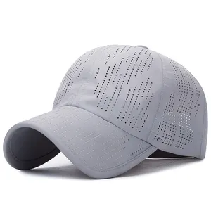 定制快速干燥帽子男女通用，旅行透气遮阳帽户外运动棒球帽激光切割运动帽/