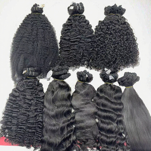 Wholesale Single Donor Raw Remy Indian Kinky <b>Curly</b> Cuticle Aligned Human Hair Weaving Bundles <b>Extensions</b> - Product Image 3