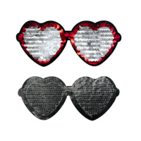 Patch brodé thermocollant personnalisé avec logo 3D pour lunettes de soleil, motif mignon en sequins, pour sacs, pantalons, vêtements, chapeaux