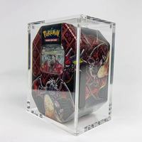 Portable Pokémon Étain Affichage Acrylique Cas En Plastique Booster Pack Cas avec Surface Polie pour Pratique Stockage Affichage Marchandises